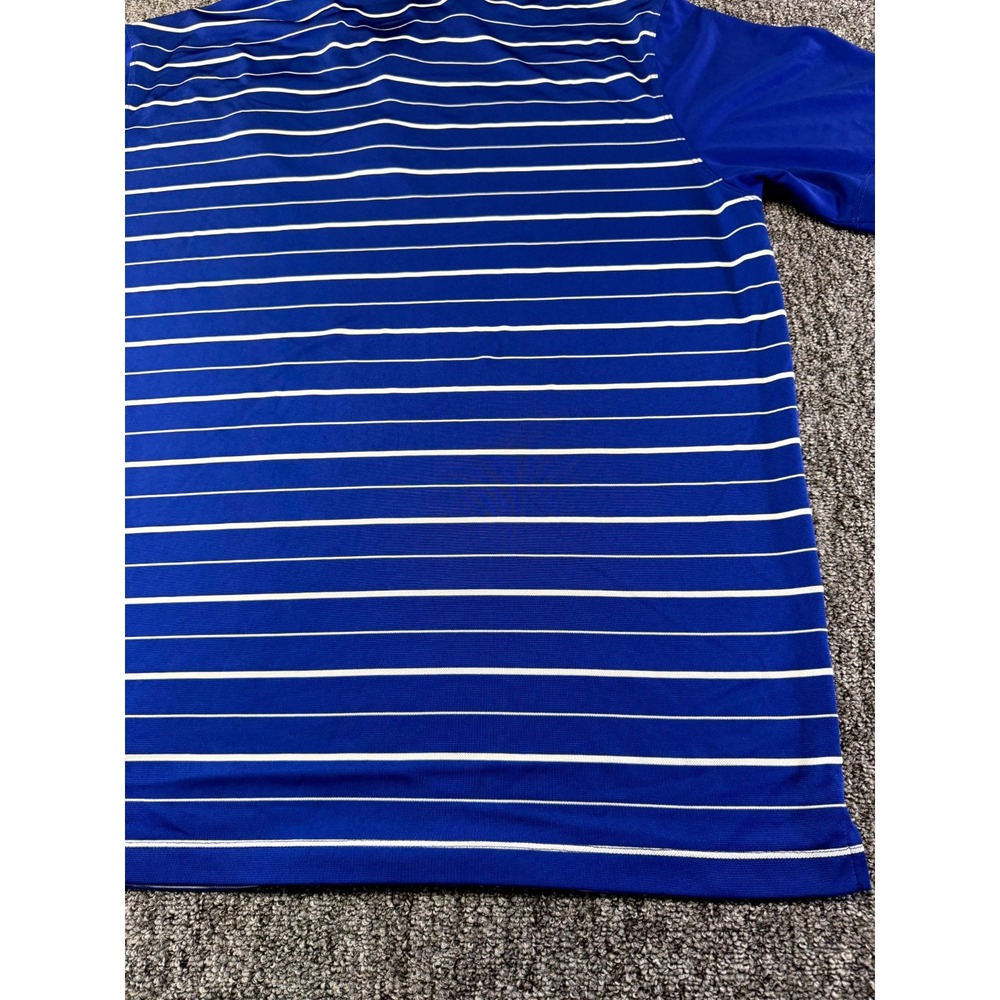 Nike Polo Chicago Cubs Mens XL Blue Striped Dri-Fit MLB Logo Shirt - Picture 16 of 16